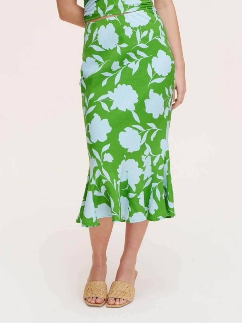 NWT Kate Spade x Target Floral Linen Blend Midi Skirt Small